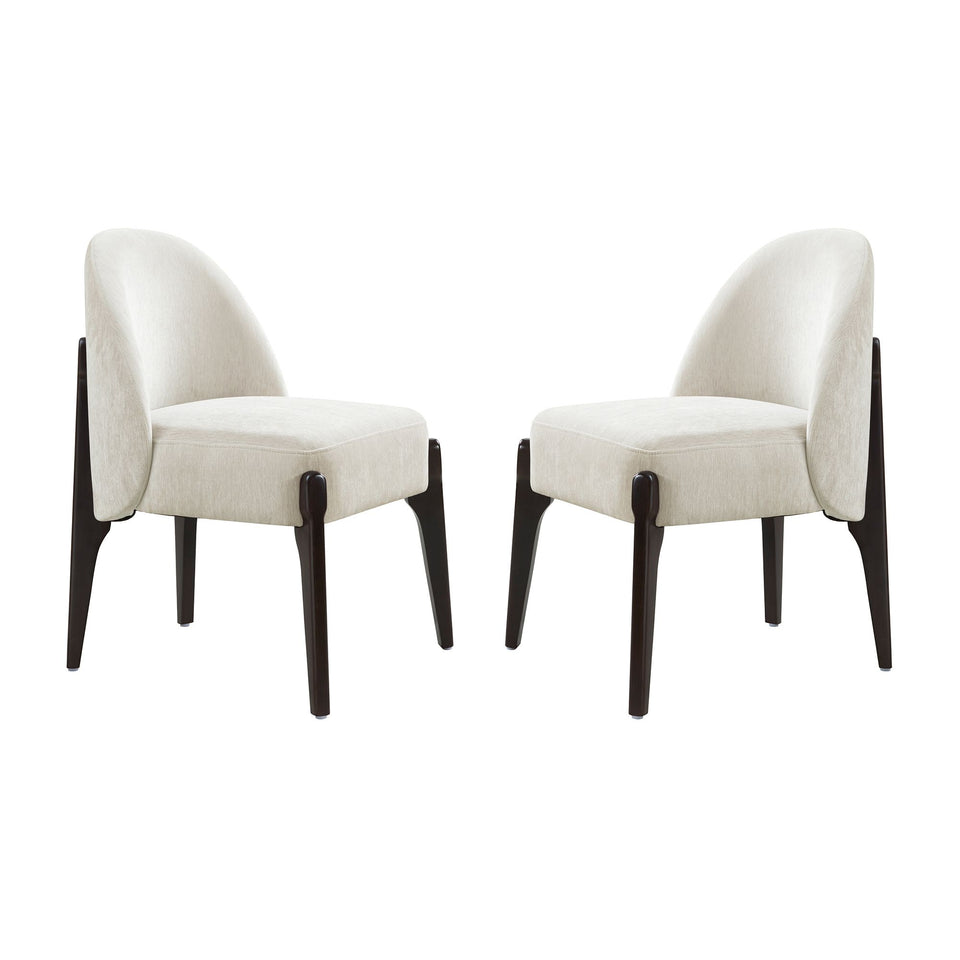 Oslo Chenille Wood Side Chair Set Of 2 (DC1542)