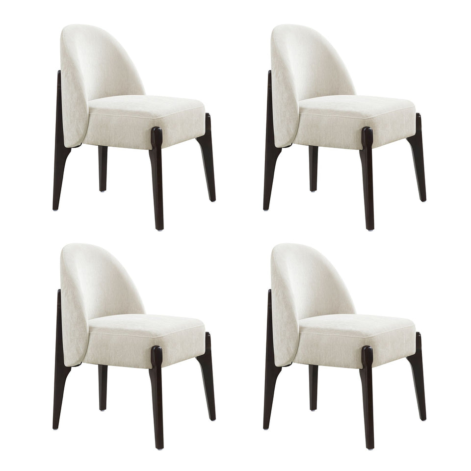 Oslo Chenille Wood Side Chair Set Of 2 (DC1542)