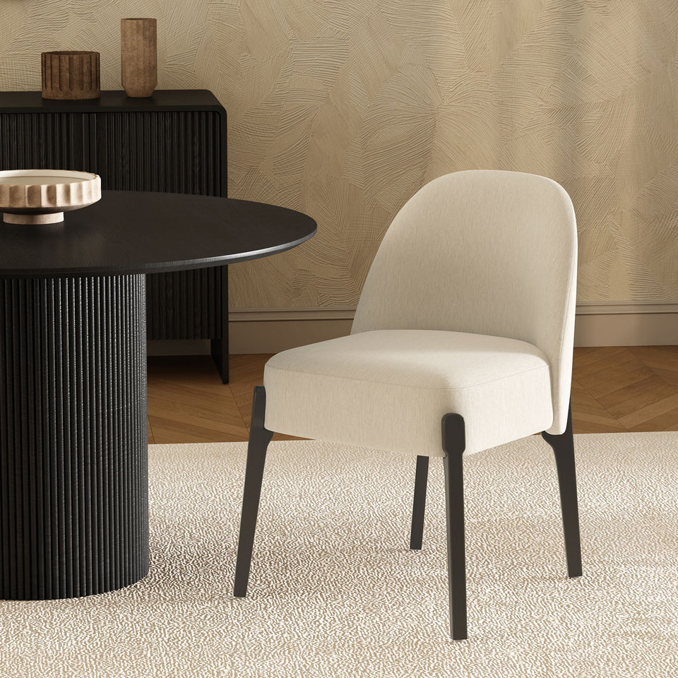 Oslo Chenille Wood Side Chair Set Of 2 (DC1542)
