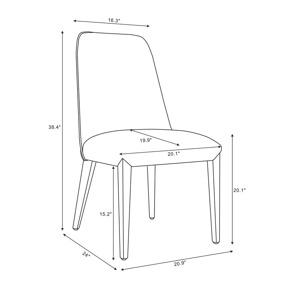 Belmont Wood Upholstered Side Chair Set Of 2 (DC1543-TP)