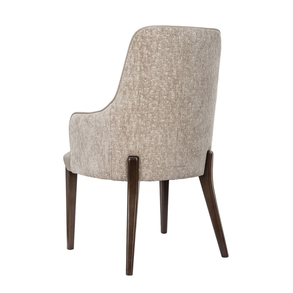 Belmont Chenille And Faux Leather Wood Upholstered Armchair (DC1544-TP)