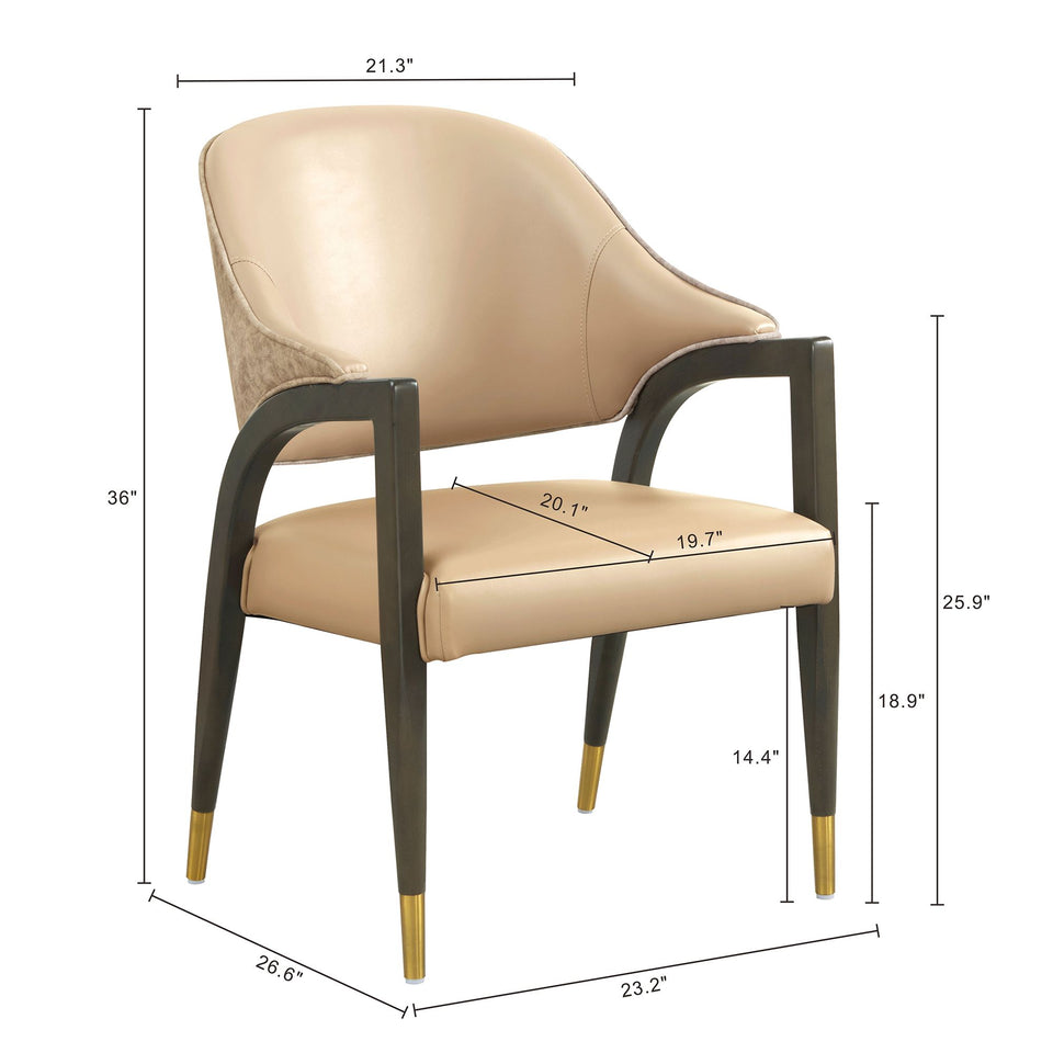 Collette Wood Upholstered Armchair