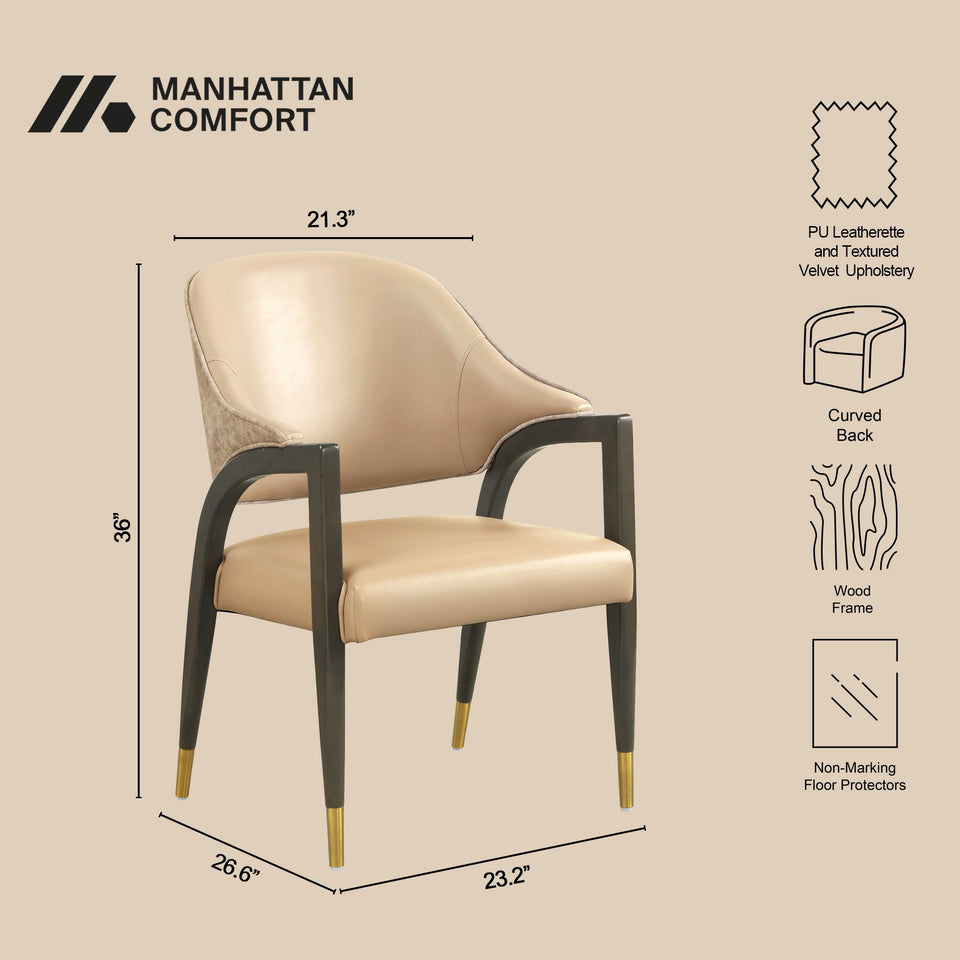 Collette Wood Upholstered Armchair