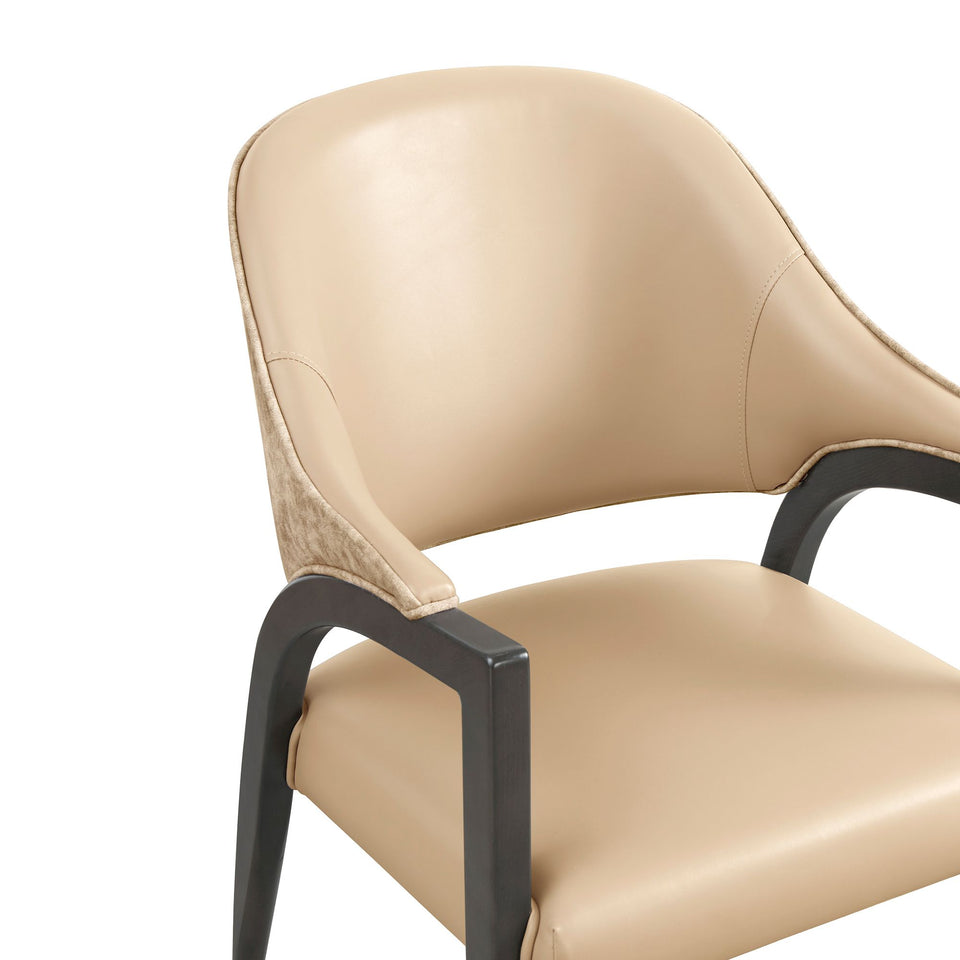 Collette Wood Upholstered Armchair