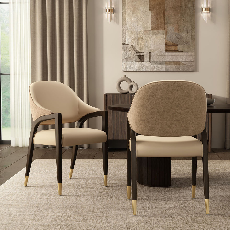 Collette Wood Upholstered Armchair