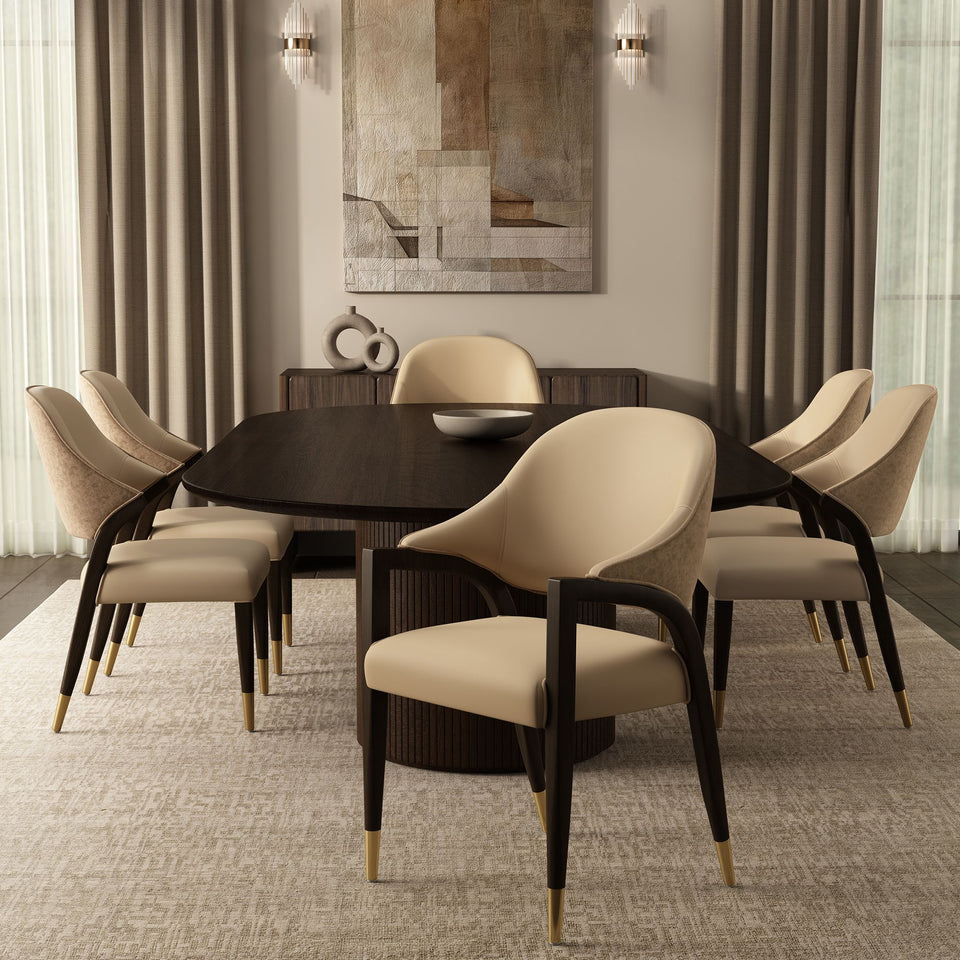 Collette Wood Upholstered Armchair