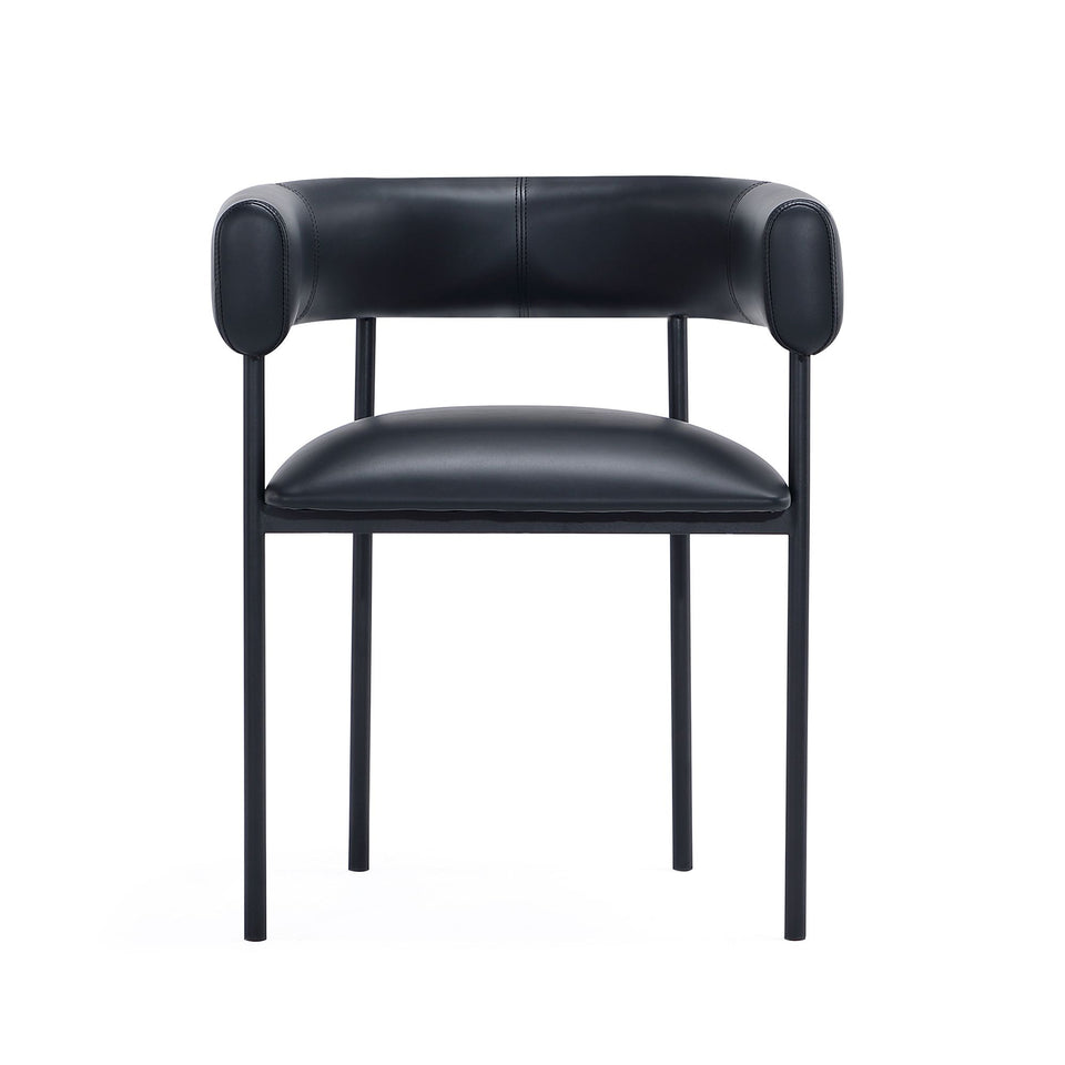 Onda Metal Vegan Leather Dining Chair (DC1608)