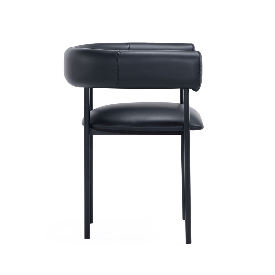Onda Metal Vegan Leather Dining Chair (DC1608)