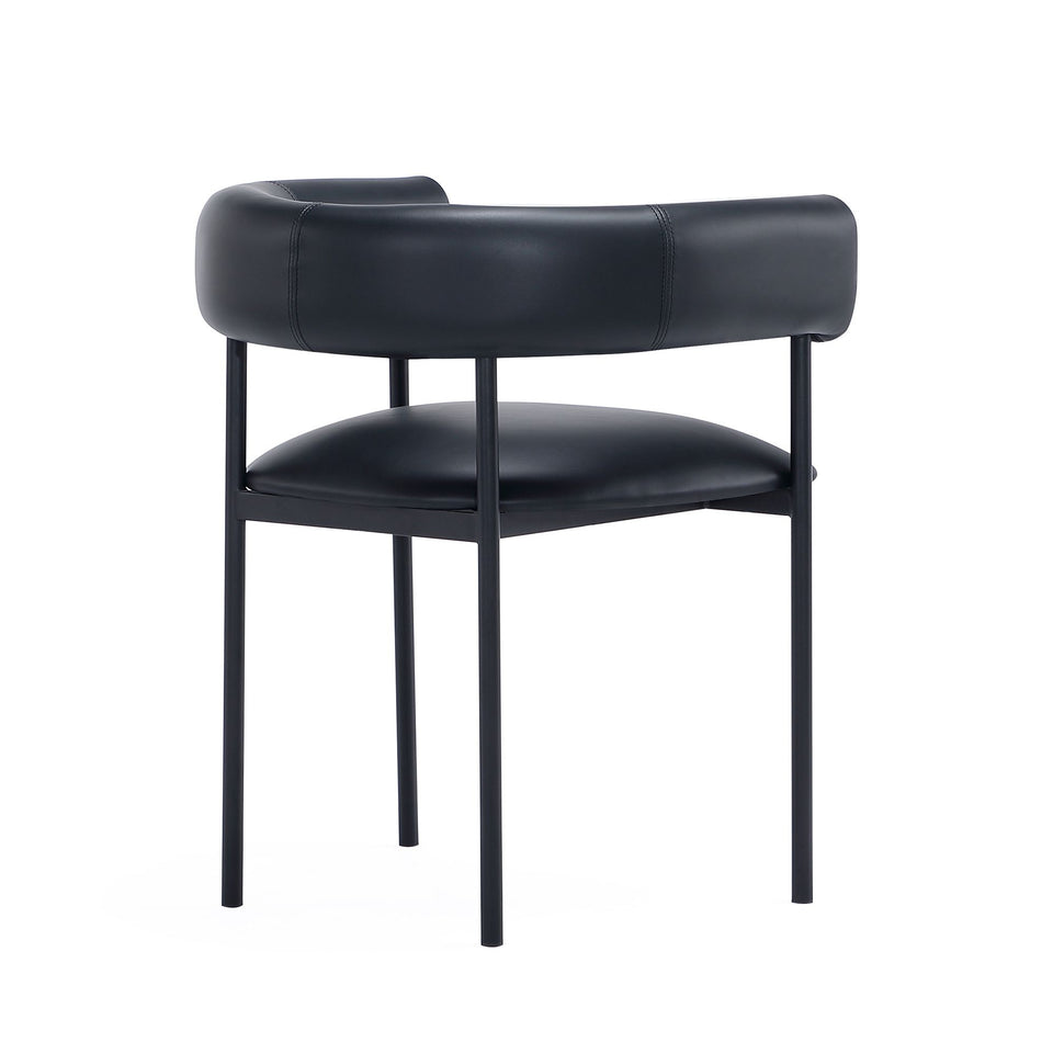 Onda Metal Vegan Leather Dining Chair (DC1608)