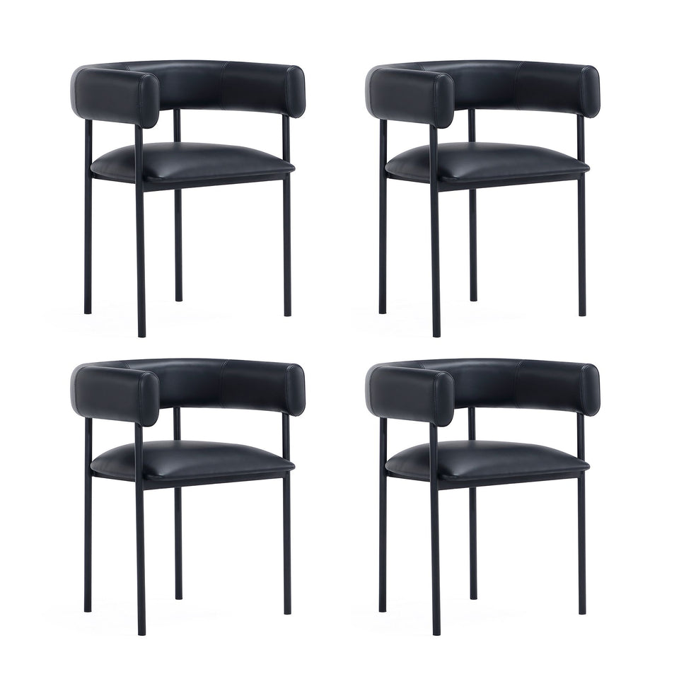 Onda Metal Vegan Leather Dining Chair (DC1608)