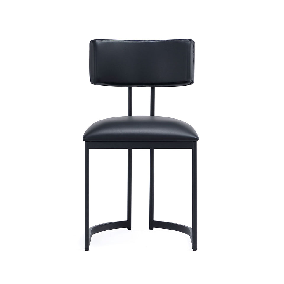Juno Metal Vegan Leather Side Chair