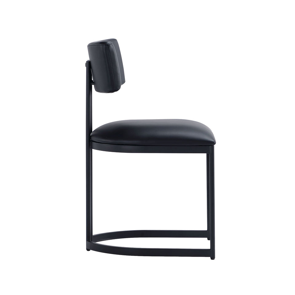 Juno Metal Vegan Leather Side Chair