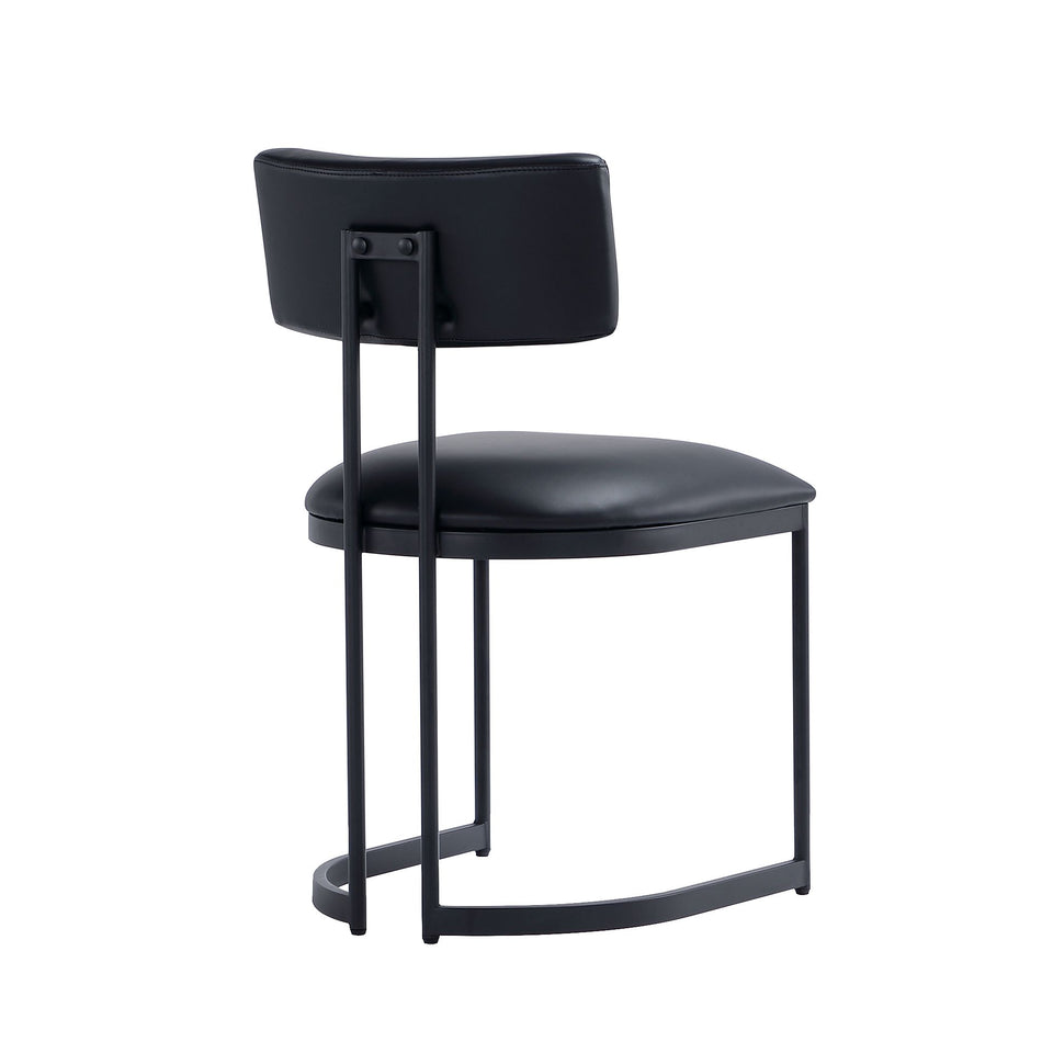 Juno Metal Vegan Leather Side Chair