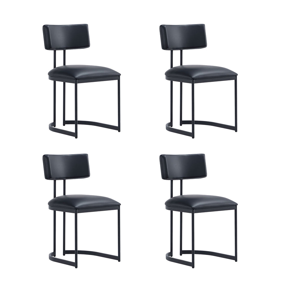 Juno Metal Vegan Leather Side Chair