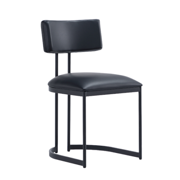 Juno Metal Vegan Leather Side Chair