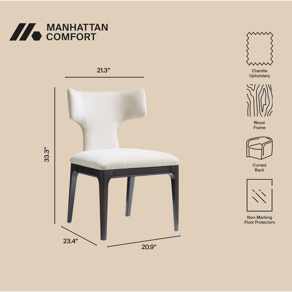 Eloria Wood Chenille Side Chair (Set of 3)