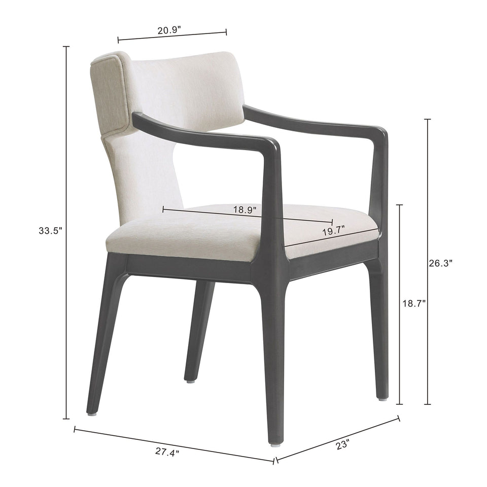 Eloria Wood Chenille Armchair