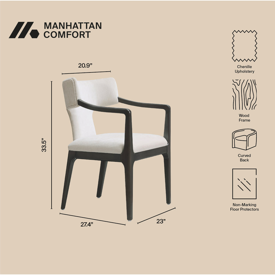 Eloria Wood Chenille Armchair