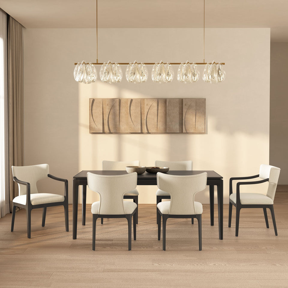 Eloria Wood Chenille Armchair