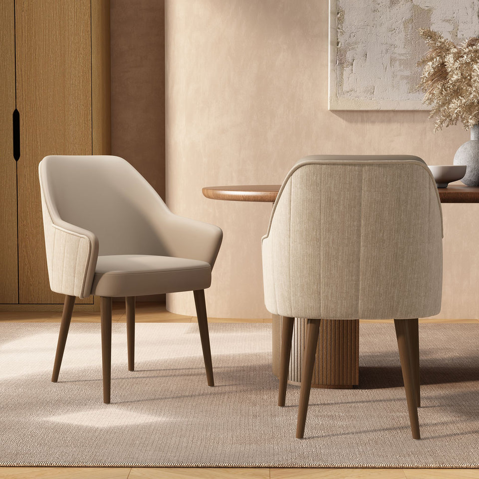 Solace Wood Upholstered Armchair (DC1723)