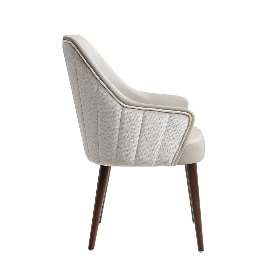 Solace Wood Upholstered Armchair (DC1723)