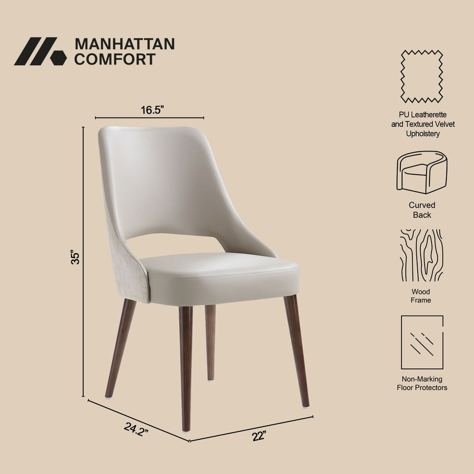 Liora Wood Upholstered Dining Side Chair Set Of 2 (DC1725)