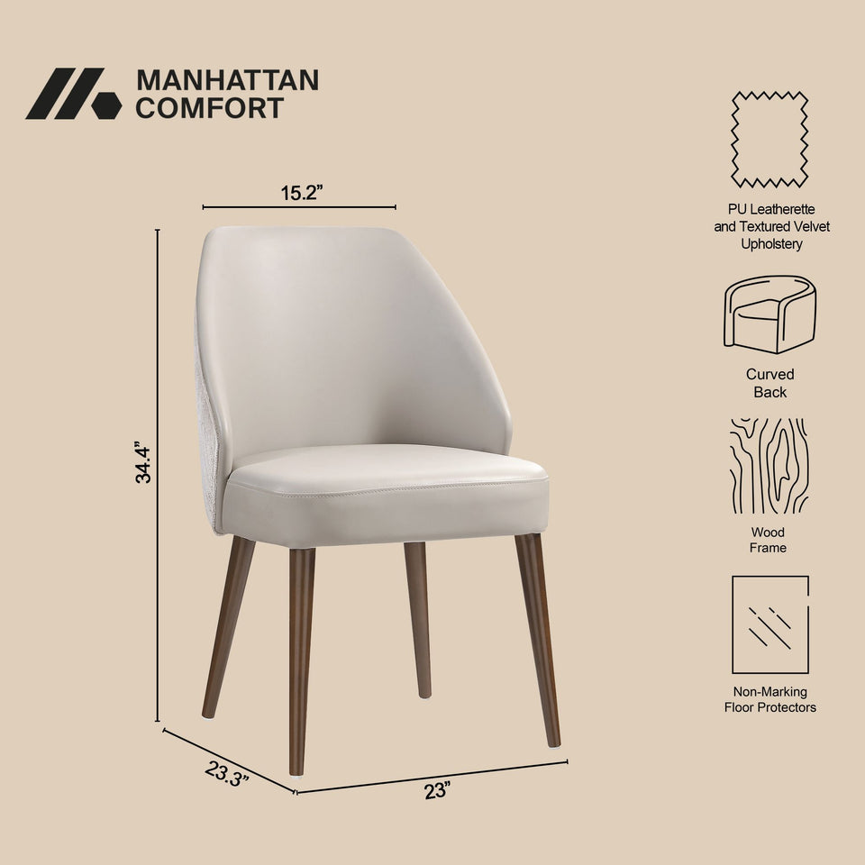 Solace Wood Upholstered Side Chair Set Of 2 (DC1726)