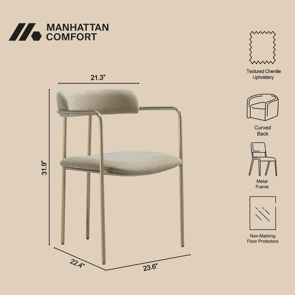 Serene Metal Upholstered Dining Chair (DC1882)