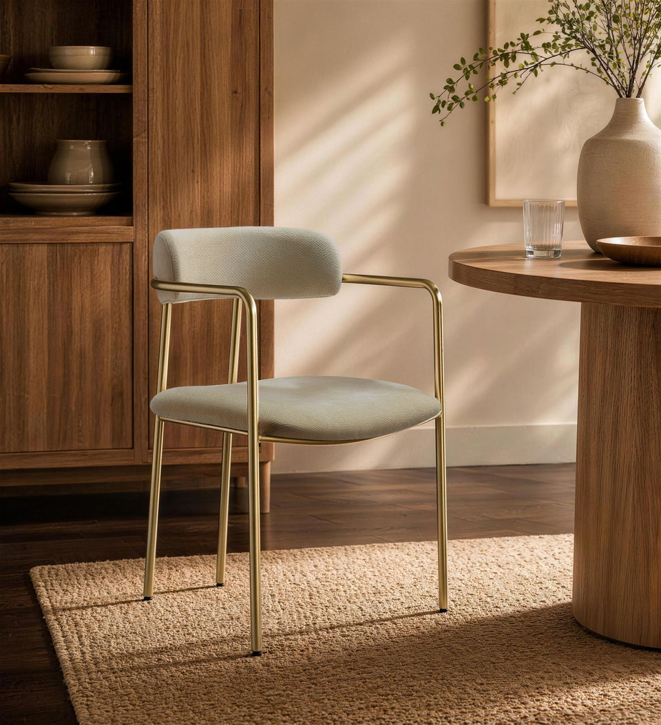 Serene Metal Upholstered Dining Chair (DC1882)