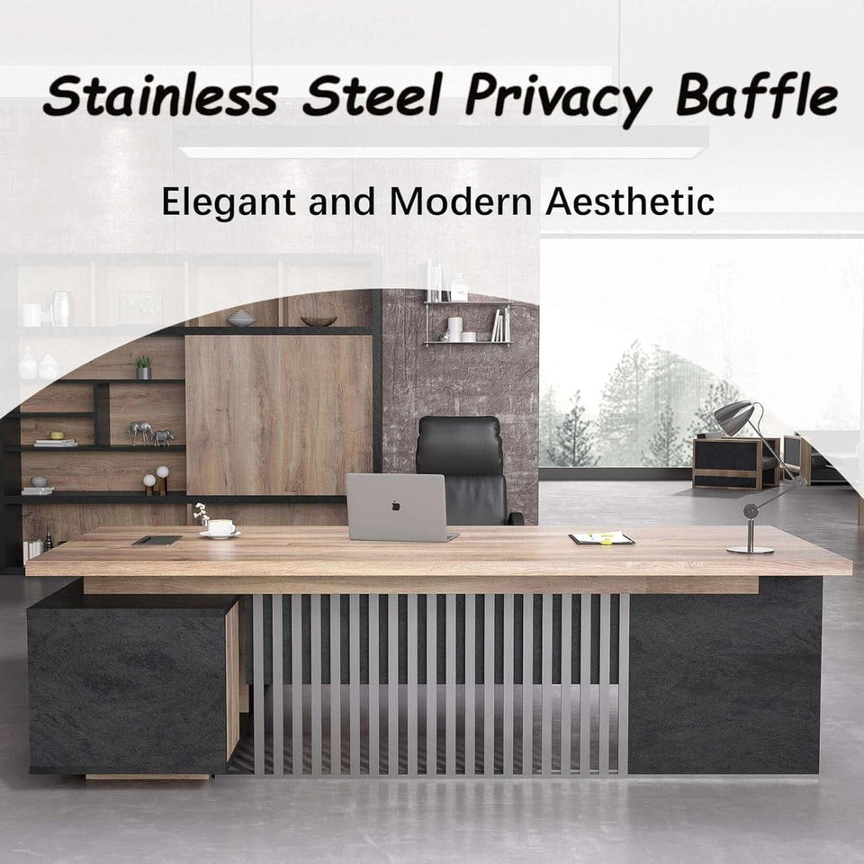 Spacious Executive Desk With Ample Storage Drawers