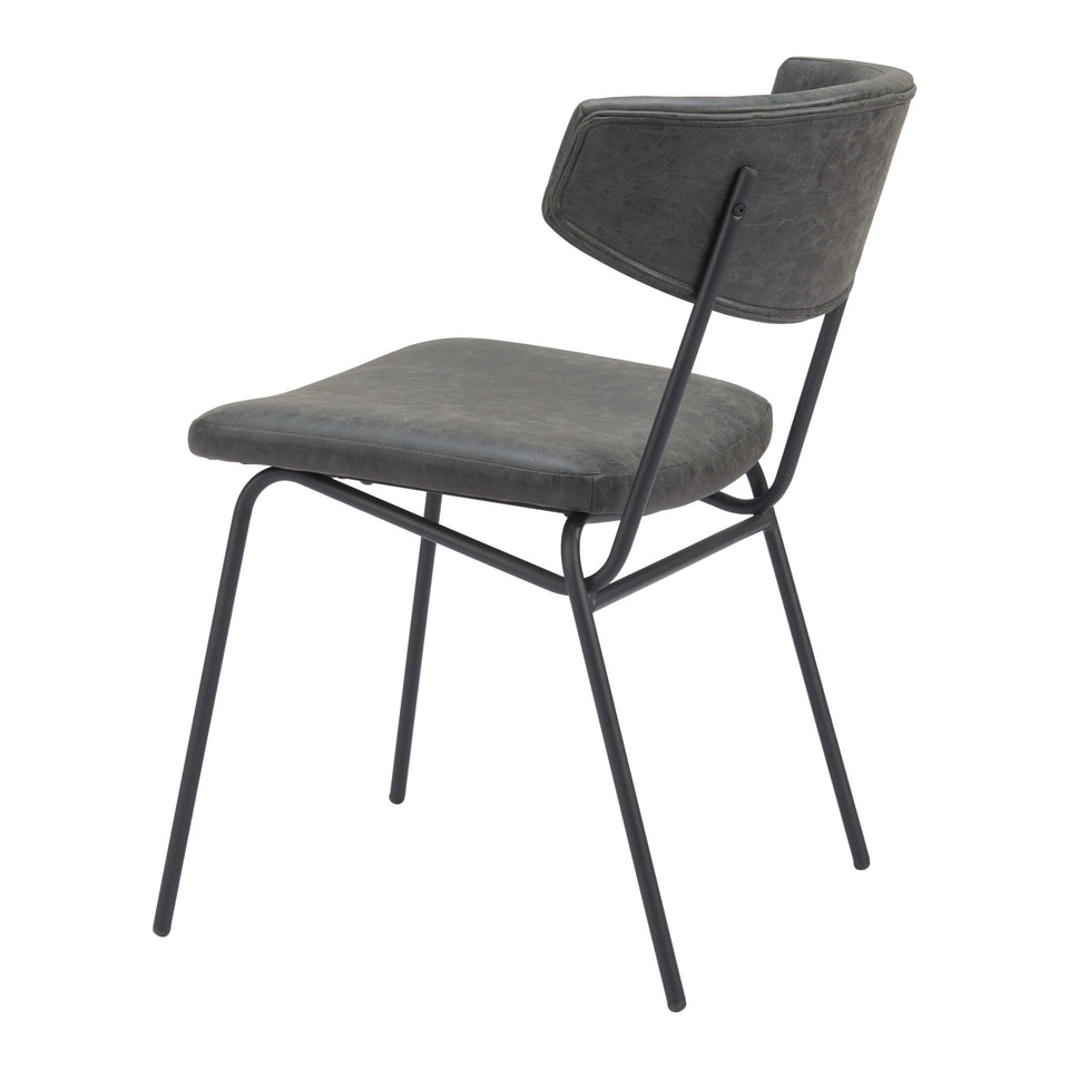 Charon Dining Chair (Set of 2) Vintage Black