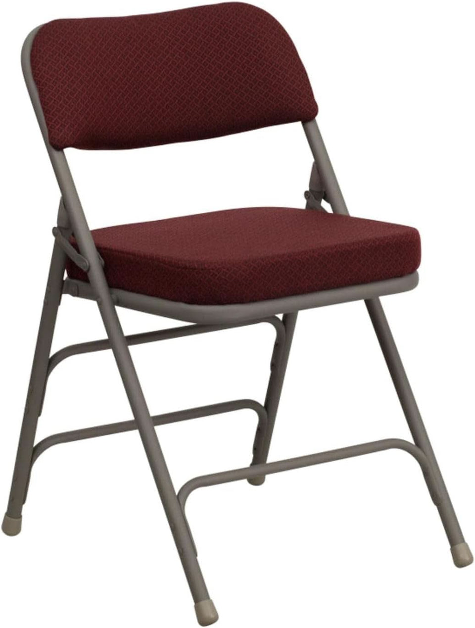 Hercules Folding Chairs Cushioned Burgundy Set of 2
