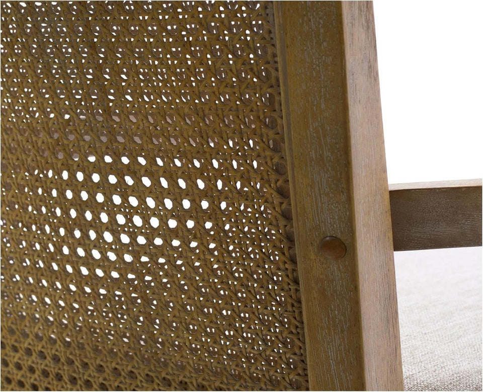Counter Stool With Cane Back And Upholstered Seat Kitchen