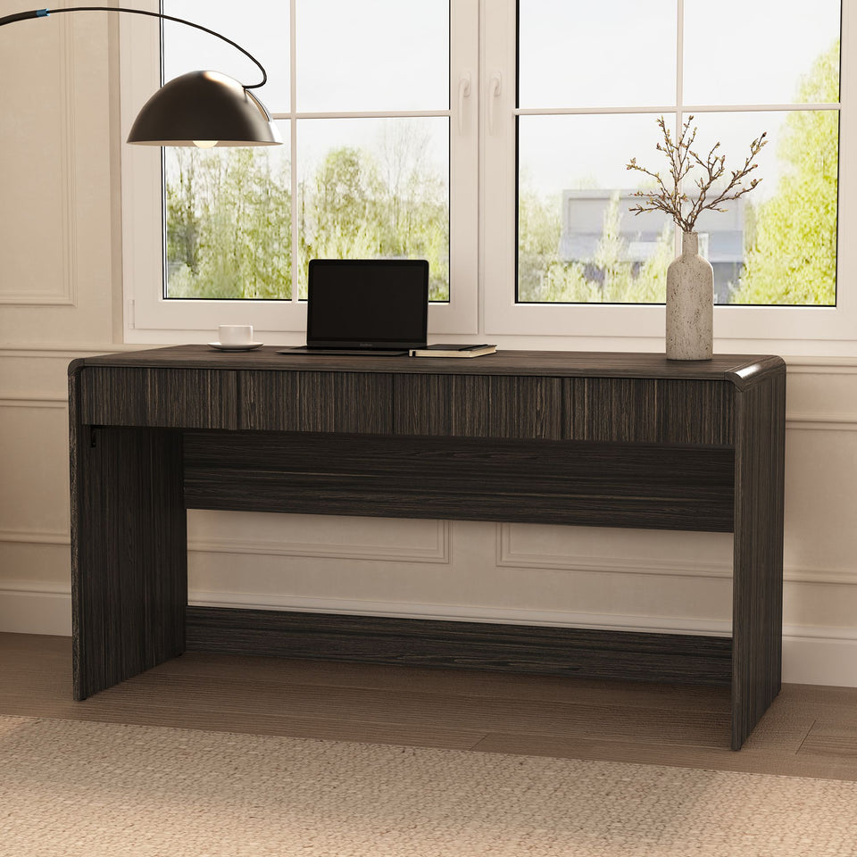 Novara 60" Writing Desk (2-Drawer) in Jacobean Walnut