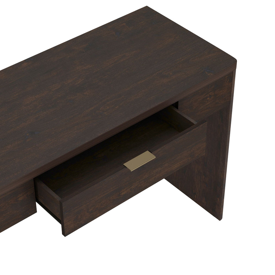 Evelyn 47" Writing Desk in Brown (1-Drawer)
