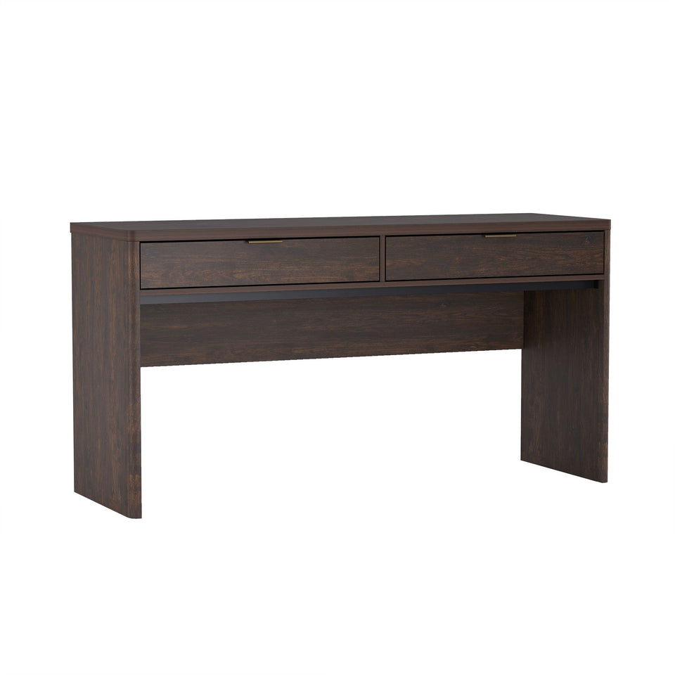Evelyn 60" Writing Desk in Brown (2-Drawer)