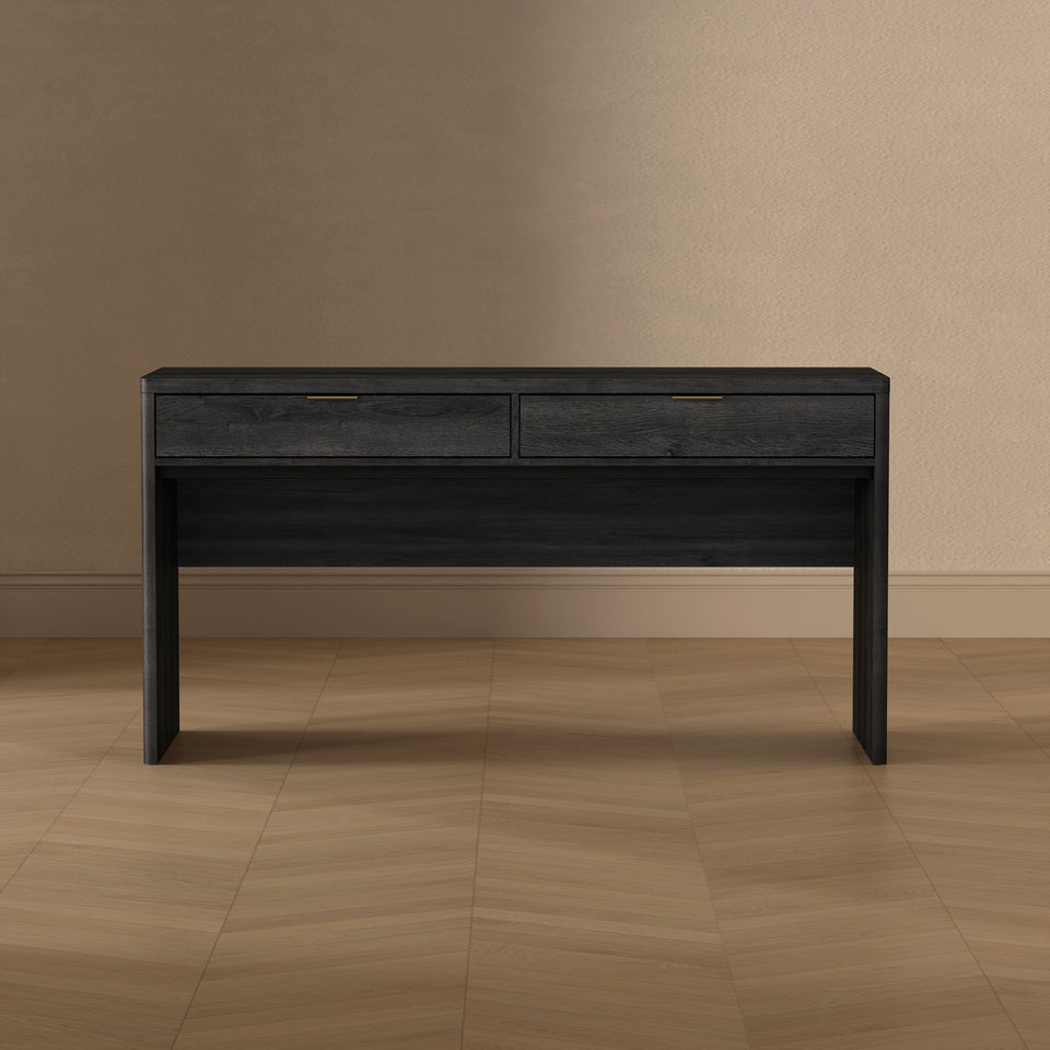 Evelyn 60" Writing Desk in Brown (2-Drawer) in CH - lifestyle   front