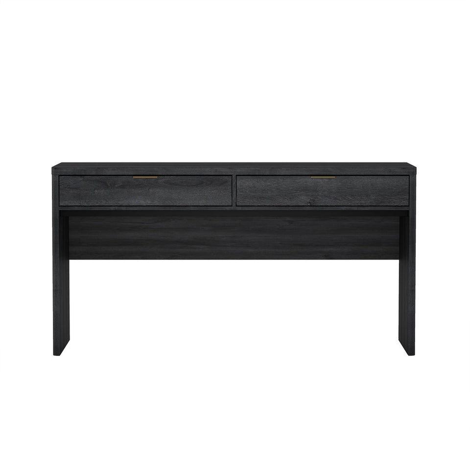 Evelyn 60" Writing Desk in Brown (2-Drawer) in CH - white background   front