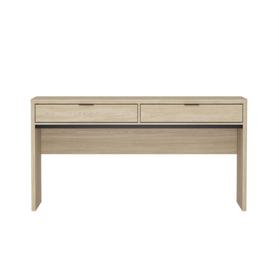 Evelyn 60" Writing Desk in Brown (2-Drawer) in NA - white background   front