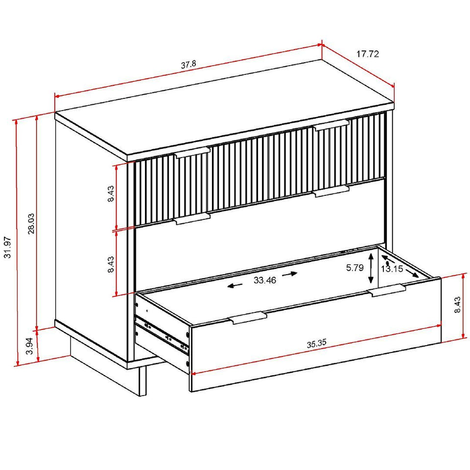 Granville 38" Dresser (3-Drawer)
