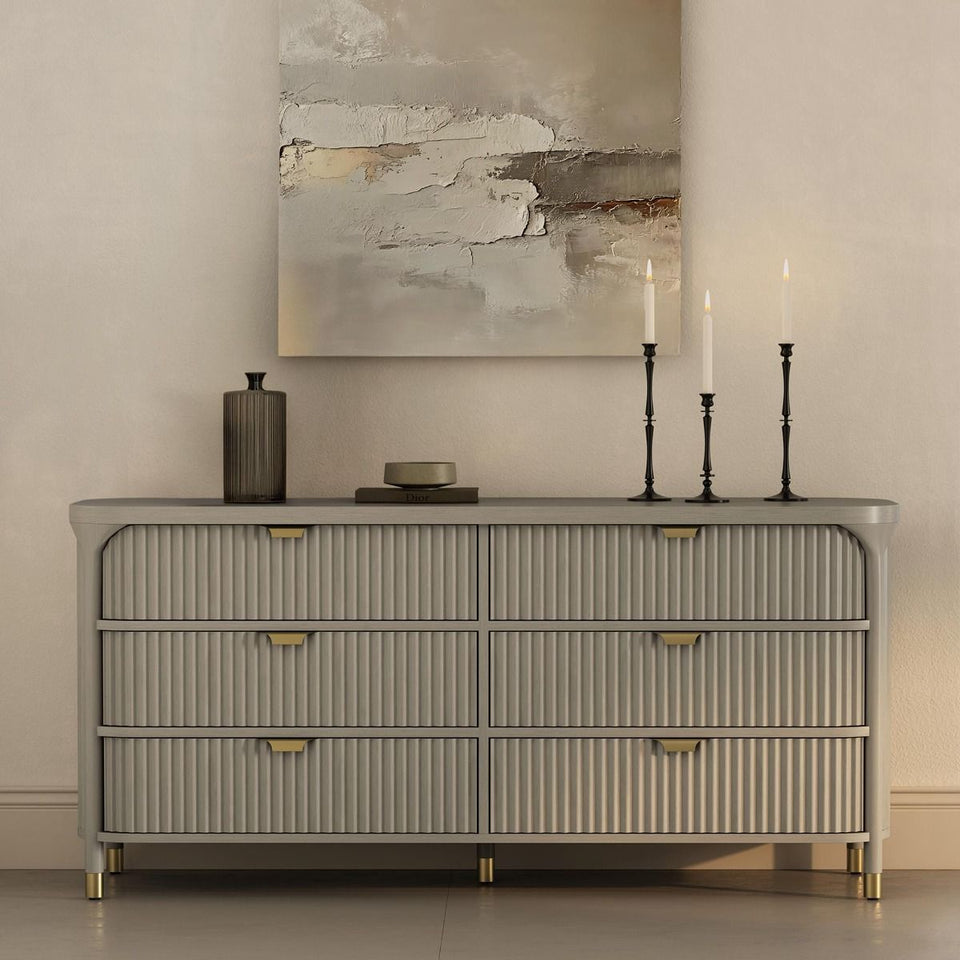 Park 68" Solid Wood Dresser (6-Drawer)