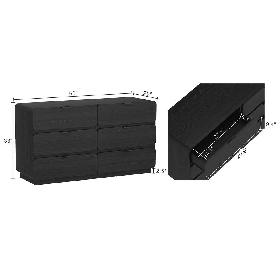 Chrystie 60" Dresser (6-Drawer)