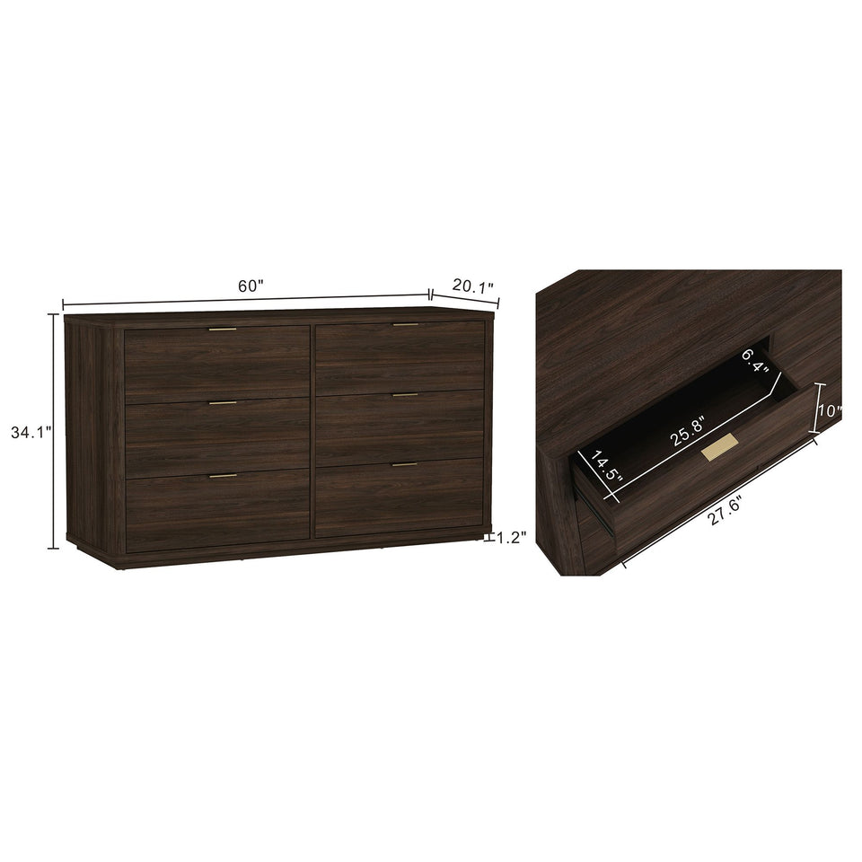 Evelyn 60" Dresser (6-Drawer)