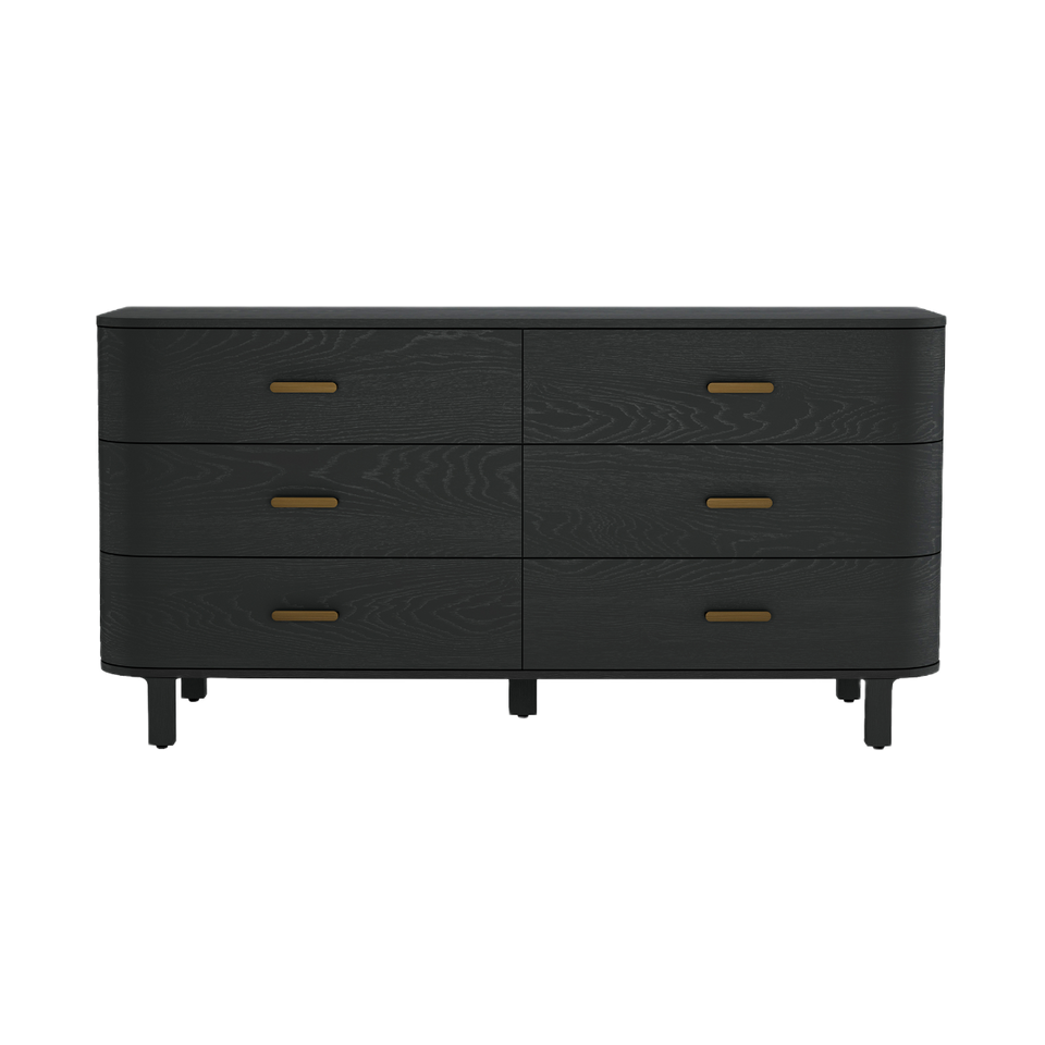 Solara 68" Solid Wood Dresser (6-Drawer)