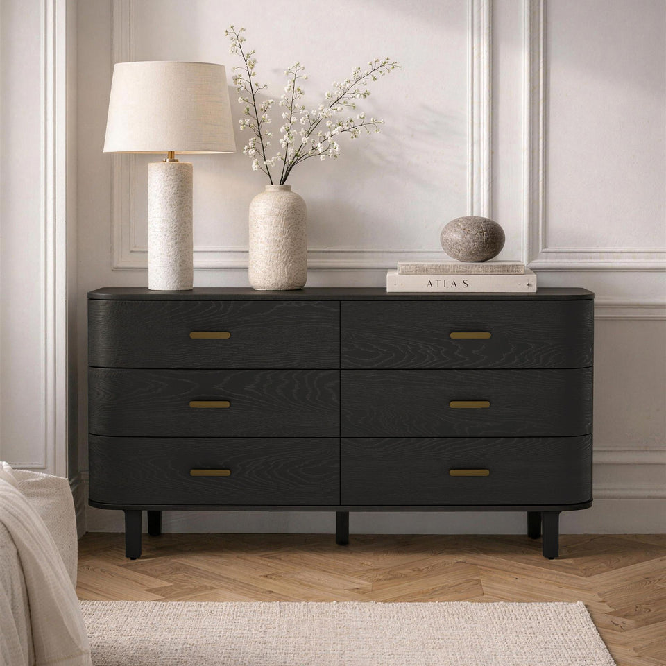 Solara 68" Solid Wood Dresser (6-Drawer)
