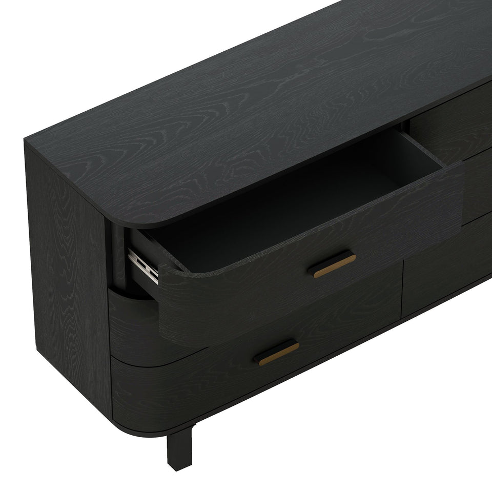 Solara 68" Solid Wood Dresser (6-Drawer)
