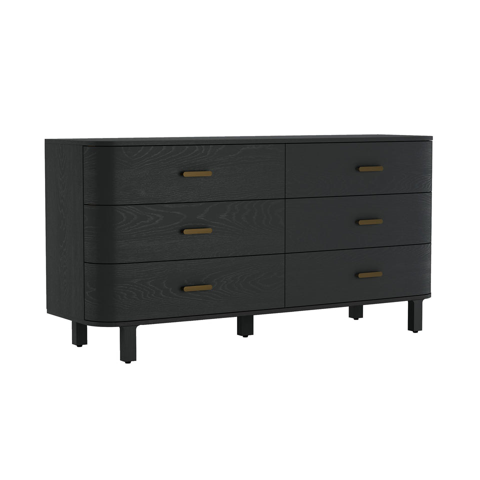 Solara 68" Solid Wood Dresser (6-Drawer)