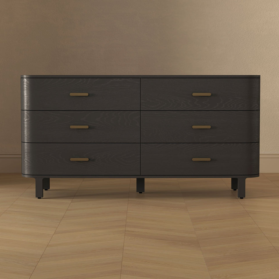Solara 68" Solid Wood Dresser (6-Drawer)