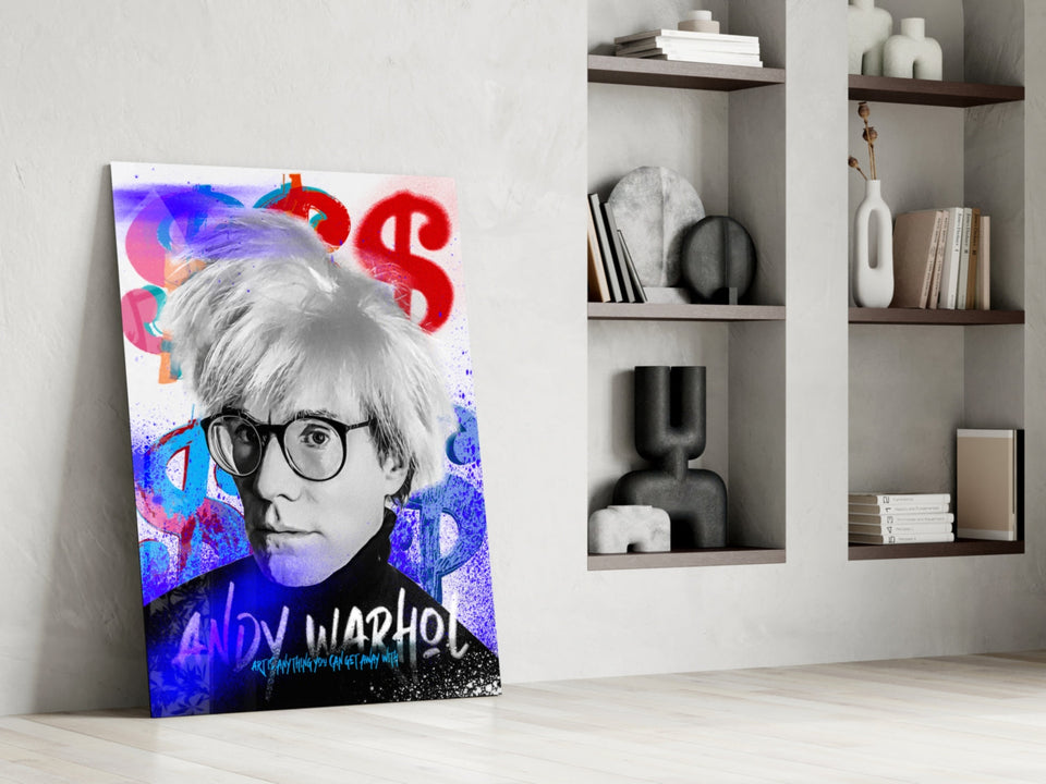 Pop Art Studio Portrait Glass Wall Art || Designer Collection