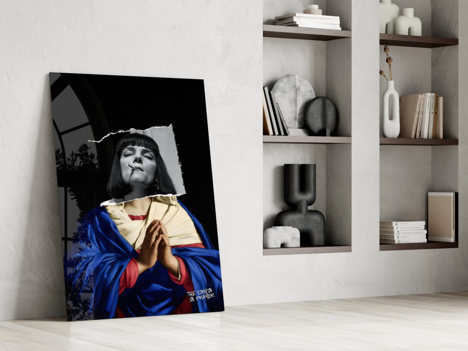 Contemporary Virgin Glass Wall Art || Designer Collection
